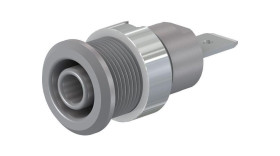 Gniazdo bananowe Gniazdo Śruba Szary 32A Staubli rozmiar 4 mm