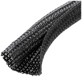 Quadrios 22CA164 22CA164 Wąż zbrojony czarny poliester 9 do 10 mm Produkty w metrach bieżących