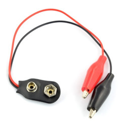 Klip na baterię 9V (6F22) z krokodylkami