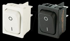 01832.3312-01 Rocker switch, 2-pin, OFF, black, I-O