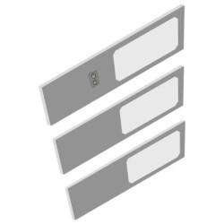 PLANA zestaw 3 lamp podszafkowych LED, 3x4W, 3x240lm, 4000K, z włącznikiem bezdotykowym, szare,AD-OM-6477L4/G
