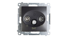 Simon 54 Gniazdo Antenowe Rd/Tv/Sat Końcowe Antracyt Dask.01/48