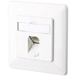 Metz Connect 130C371002-I Network Outlet CAT 6A 1-Port Flush Mount Pure White