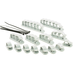 TruComponents 41057 Cable mount Self-adhesive Clear 19pcs