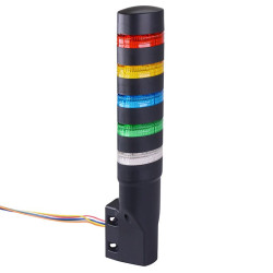 LD6A-5WQB-RYSGW Red/Yellow/Blue/Green/White Stack Light LED Tower Wall Mount 24VAC/DC IDEC