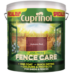Cuprinol 5194068 Less Mess Fence Care Autumn Red 6 litre