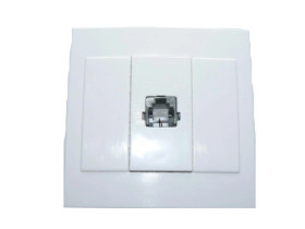 Gniazdo telefoniczne p/t RJ-11 6p2c z pazurkami GTP-12M/p