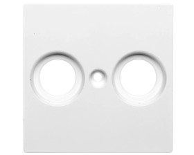 Merten System M Płytka centralna podwójna gniazda antenowego TV/SAT biała MTN4122-0325