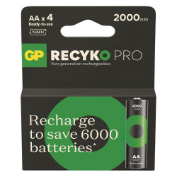 4 x akumulatorki AA / R6 GP ReCyko Pro Ni-MH 2000 mAh