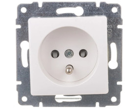 VENA Gniazdo pojedyncze z/u z przesłonami białe 510434