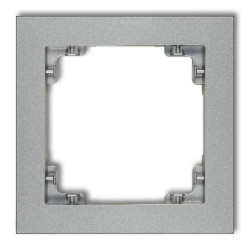 DECO Ramka pojedyncza srebrny metalik 7DR-1