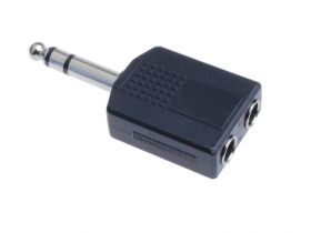 Przejście rozdzielacz Jack wtyk 6,3mm - 2x jack gniazdo 6,3mm