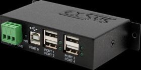 EX-1594HMS USB 2.0 4-port industrial hub, managed, 15-kV ESD