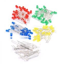 Zestaw diod LED 100sztuk 3mm 5mm czerwony zielony niebieski biały żółty