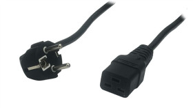 Przewód Zasilający Cee7 Iec C19 - Posac-C19-Eul30 Czarny 3M