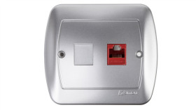 Simon Akord Gniazdo Komputerowe Pojedyncze Rj45 5E Aluminium Metalizowane...