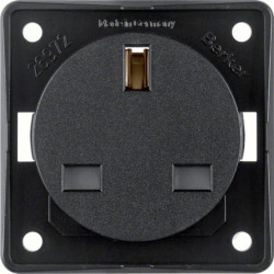 Integro Flow Gniazdo z/u /Standard brytyjski/ z przesłonami styków czarny mat 9626205