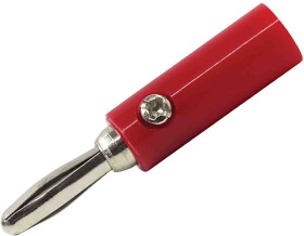 Adapter z wtykiem bananowym Męski typ Wtyk bananowy Czerwony 24A RS PRO rozmiar 4 mm