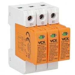 Ochronnik przepięć fotowoltaiczny DC klasy T1T2 (B+C) 3P 1200V 12,5kA RED