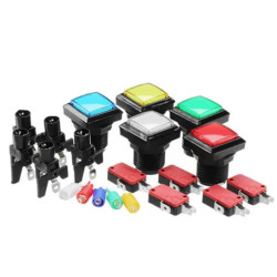 Przycisk ARCADE 33x33mm. Czerwony