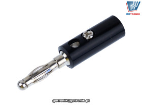 Wtyk banan 4mm czarny