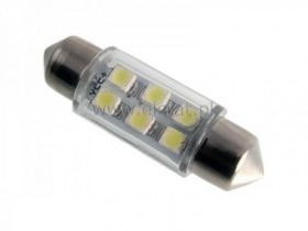Żarówka sam.6 LED SMD 3528 12V ( rurkowa) biała z