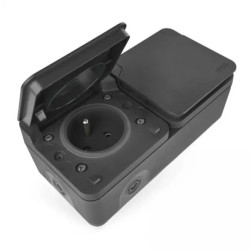 EMOS Cyklone gniazdo podwójne IP55 D730421