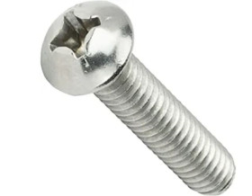 Śruby maszynowe łeb z łbem okrągłym Stalowe długość 50.80mm