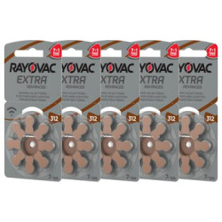 40 x baterie do aparatów słuchowych Rayovac Extra Advanced 312 MF