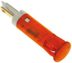 Signal light, 24 V (DC), orange, 30 mcd, Mounting Ø 8 mm, LED number: 1, QS81XXO24