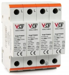 Ogranicznik przepięć Typ T1+T2 25kA 4p ochronnik napięciowy