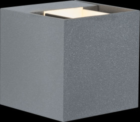 18000 Wall light, 7,7 W, 355 lm, 2700 K, gray, IP65