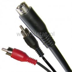 SVHS- 2RCA 10m czarny płaski