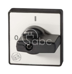 Szara tabliczka 48x48 z czarnym pokrętłem 001/0023