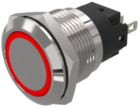 Kontrolka 12V ac/dc, czerwona 19mm LED Końcówka lutownicza EAO