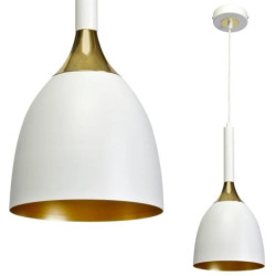 Lampa wisząca CLARK WHITE/GOLD 1xE27 MLP6219 Milagro
