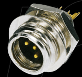 RT4MP TINY xlr panel connector, 4-pin, wall thicknesses of up to 6 mm