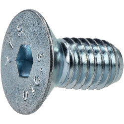 R-TECH 337390 M5 X 10 Hex Socket Countersunk Screws Steel BZP - Pack Of 100
