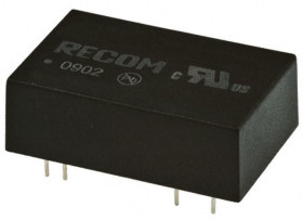 Przetwornica DC-DC, 5W, Uwe 9 → 36 V DC, Uwy 15V dc, Iwy 340mA, Recom Tak