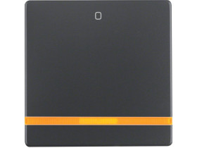 Q.x Klawisz z pomarańczową soczewką i nadrukiem "0" antracyt aks 16246086 HAGER