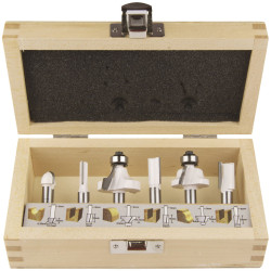 Makita D-53540 milling set 8mm shank 6-piece groove and edge cutters