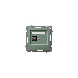 Gniazdo antenowe 1xF GPA-1GF/m/84 zielony mat AS Ospel