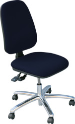 ESD swivel chair, for hard floors, seat hight 45-60 cm, blue, C-214 8600-B