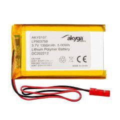 1350mAh 3,7V Li-PO 2-PIN 59x37x5mm JST