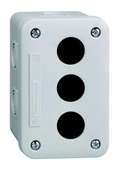 Kaseta sterownicza pusta XAL-E pusta - jasnoszary, 3 wycięcia, IP54, dla XB7 O 22mm XALE3