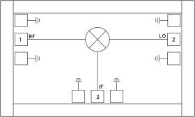 GaAs MMIC DBL-BAL Mixer Chip, 14 - 23 GHz