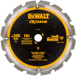 DEWALT DT1475-QZ Extreme PCD Fibre Cement Saw Blade 305 x 30mm x 16T