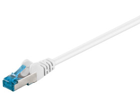 Ultraelastyczny CAT 6A kabel krosowy, S/FTP (PiMF), biały 0,50m 79265