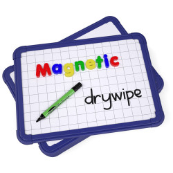 Show-me Gridded Magnetic Framed Whiteboards - Pack of 6