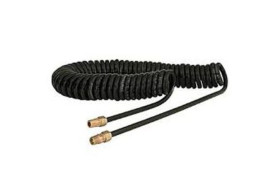Przewód pneumatyczny spiralny 3.6m Czarny, Nylonowe, Złącze BSP 1/4 cala męskie RS PRO